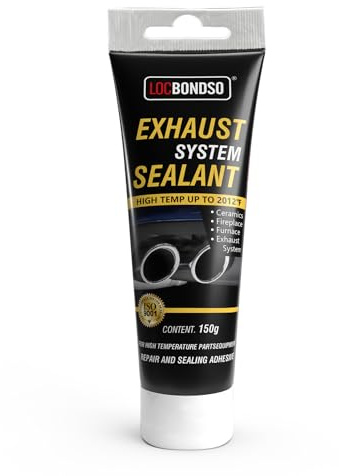 LOCBONDSO Pasta Riparazione per Scarico 1100°c per Auto/Moto - marmitta di Scarico, Pasta di Montaggio,Riparare Piccole Crepe, Buchi, perdite e deterioramenti (150 g)