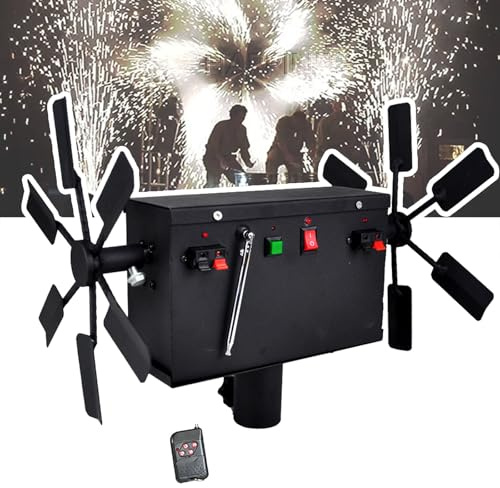 Lanceur De Feux D'artifice, 12 Récepteurs, Fontaine à Feux D'artifice Rotative à Deux Roues, Avec Télécommande Sans Fil, Pour Mariages, Spectacles Et Scènes, Feux D'artifice Non Inclus