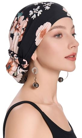ZLYC Damen Chemo Turban Mütze Kopftuch Headwraps Afrikanischer Beanie Mütze