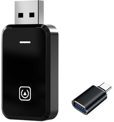 Lamkrtlp Carplay Wireless Adapter, Wireless CarPlay Dongle, Konvertiert kabelgebundenes in drahtloses, Plug and Play, kompatibel mit iOS 10+