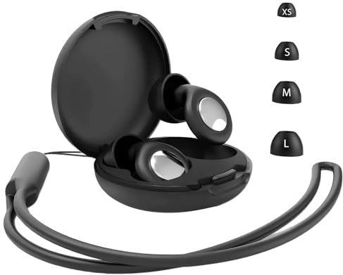 Ear Plugs for Sleep 45dB Noise Cancelling Hearing Protection for Sleep Reusable&Washable Ultra Soft Silicone Earplugs for Sleeping Concentration Travel Work Concerts Carrying Case with Three Ear Caps