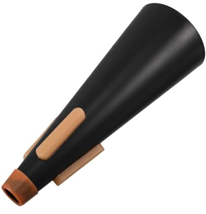 Conical Trumpet Practice Mute Black Pet Sound Dampener | Noise Reduction for Apartment and Nighttime Use, Easy Installation, Suited to Student and Professional Players