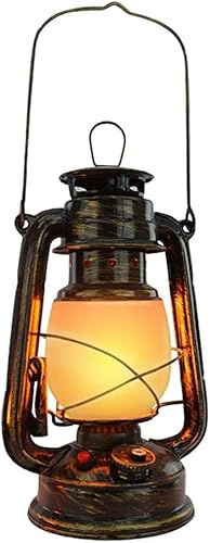 Lanterna vintage ricaricabile a LED lanterna da campeggio retrò tempesta lampada da tavolo senza fili per esterni lampada da tavolo realistica a fiamma lampada a olio con interruttore dimmerabile per