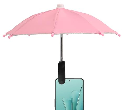 Mobile Phone Umbrella Shade | Phones Umbrella Clip for Sun | Adjustable Mobile Cell Phone Umbrellas Sun Shade | Anti-Reflective UV Protection Mini Shades Cover Phones Umbrellas for Outdoor