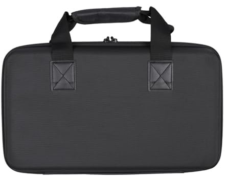 Qianly Estuche DJ Controlador Maleta de Almacenamiento Resistente Espuma Antigolpes Cremallera Portátil con Asa Adecuado para Viajes Clubes de DJ Estudios Pr