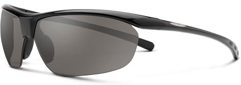 Suncloud Zephyr Polarized Sunglasses – 100% UV Protection – Comfortable Fit, Trendy Design – for Men & Women - Black + Polarized Gray Lenses