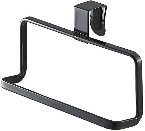 Yamazaki 6780 Tower Towel Hanger S, Black, Steel, 16 x 7 x 9.5 cm