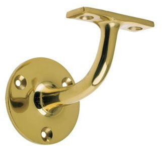ZAB70 63mm Handrail Bracket Polished Brass From The Door Handle Store