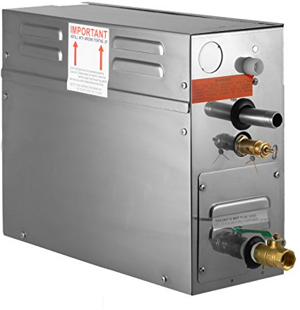Guellin 4KW Generador de Vapor Portátil Generador del Vapor de Sauna Generador del Vapor con Temperatura y Contador de Tiempo del Regulador de Digitaces (4KW)