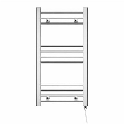 Valdern Prefilled Electric Heated Chrome Towel Rail Warmer Bathroom Radiator (400 mm (W) x 700 mm (H) - 150Watt)