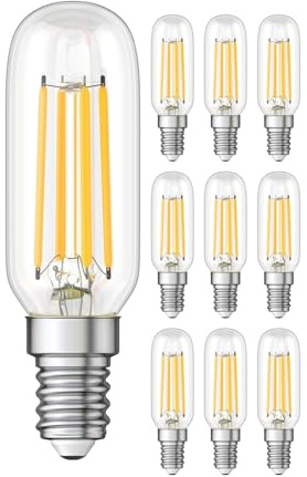 ledscom.de 10x E14 LED Leuchtmittel, T25, warmweiß (2900 K), 4,2 W, 507lm