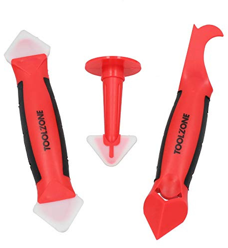 Juego de 3 herramientas selladoras de silicona para raspador, esparcidor de espátula, eliminadores de calafateo