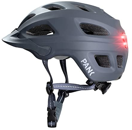 Pank Fahrradhelm mit LED Licht für Damen und Herren Rennradhelm Stadthelm mit Visier EN 1078 Geprüft
