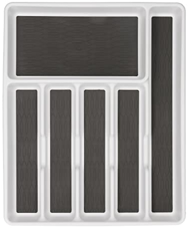 Copco Basics Anti-Rutsch-Besteckkasten, 6 Fächer, für Besteck, Schreibwaren und mehr, 40 x 32,7 x 4,4 cm