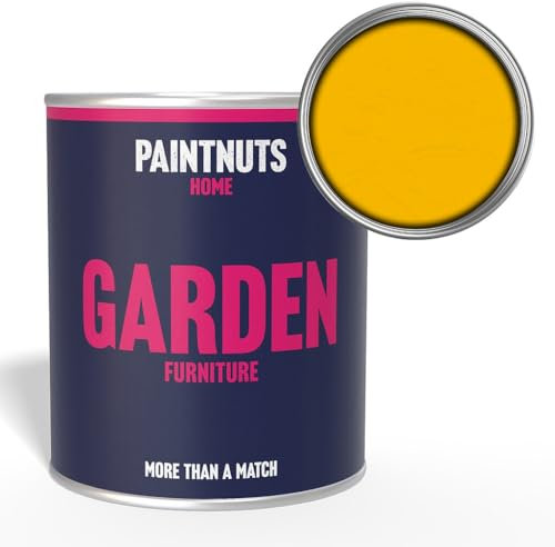 Paintnuts Garden Furniture Paint - RAL-1021 - COLZA YELLOW Gloss 500ml Tin
