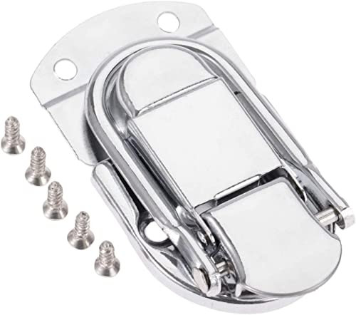 Antiker Riegel-Haspenverschluss, Schlosshaken, Ösenriegel, Retro-Zinklegierungsschloss, Schnalle, Türriegel, Truhe, Geschenkbox, Kofferschnalle, Türriegel, Schnallenverschluss, 68 x 34 m, Möbelbeschlä