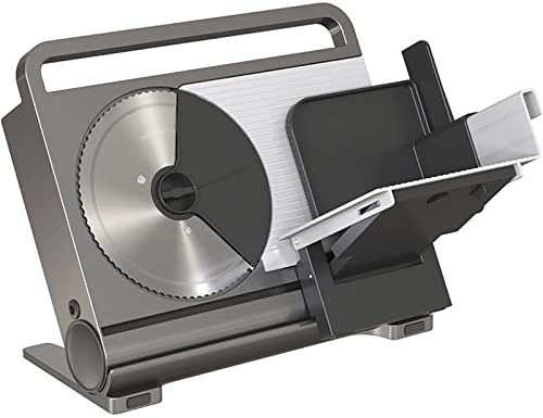 Update Electric Deli Food Slicer con Hoja extraíble de Acero Inoxidable de 7,5 Pulgadas, protección de Bloqueo para niños, Grosor Ajustable para Uso doméstico, función retráctil Plegable, no ocupa es