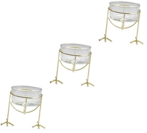 DEARMAMY Wohnkultur Hochzeitsdekoration 3st Goldener Stativ Kerzenhalter Votiv- Teelicht Tasse Schmücken Weihnachten Metall Hochzeitsdekorationen Haushaltsdekoration