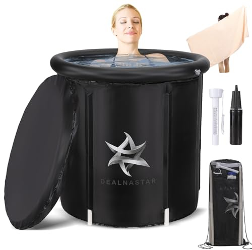 DEALNASTAR Ice Bath,Cold Tub Ice Bath,88 Gal Inflatable and Portable Cold Plunge for Athletes Adults at Home Indoor and Outdoor.