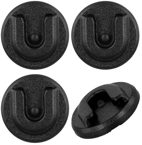 4 Piezas Colgador de Micrófono de Radio CB, Redondo Car Radio Mic Mount Soporte de Soporte de Suspensión de Micrófono de Radio CB con Parte Posterior Adhesiva Compatible con Alinco Anytone