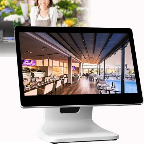 CGLYYDS Caisse enregistreuse Tactile de 15 Pouces, Tablette Mobile, Caisse enregistreuse, écran capacitif LED multitouch, Moniteur de Position,pour Vente au détail et Point de Vente,FrenchSystem
