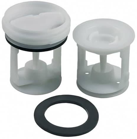 VIOKS Flusensieb Ersatz für Indesit C00141034 Whirlpool 482000022946 Sieb Einsatz Fusselsiebeinsatz mit Dichtung - Trockner Filter Waschmaschine Flusensieb für Askoll Plaset Ablaufpumpe