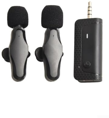 Hasaller Wireless Microphone Wireless Lavalier Mic Wireless Lavalier Microphone Set USB-C Microphone Mini Lapel Mic with Noise Reduction Plug-Play Lavalier Microphone