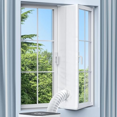 Guarnizione Finestra Condizionatore, Condizionatore Portatile Kit Finestra per Climatizzatori Mobili, Adatto per Finestre a Battente, Lucernari, Senza Forare, Facile da Montare, Bianco, 300cm