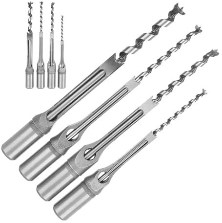 MYUYEE Herramienta para Esculpir Madera cincel para mortaja de Madera Broca para carpintería Accesorios para carpintería para taladros de Agujeros Cuadrados,