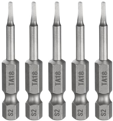 sourcing map 5pcs Magnetico Triangolo Cacciavite Bit TA18 1/4 Hex Shank 2 (50mm) Lungo Magnetico S2 Acciaio Industriale Grado Cacciavite Bit Triangolare Testa Trapano Elettrico Punte