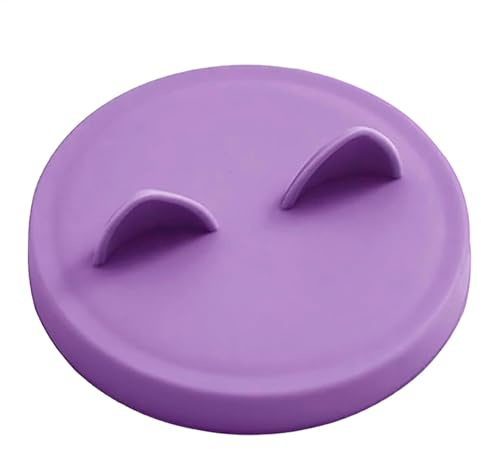 Pet Food Can Cover - Silicone Tin Lid, Pet Food Storage Cover - Silicone Tin Lid Cap for Dogs and Cats Wet Food with Cat Ears for Small Pets, Dogs