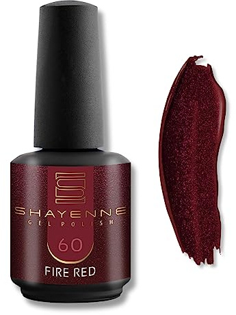 SHAYENNE UV LED Gel Nagellack 15ml – 60 Fire Red Rot – Langanhaltend & Hochglänzend – Für UV/LED Lampe – Maniküre & Pediküre – Made in Germany