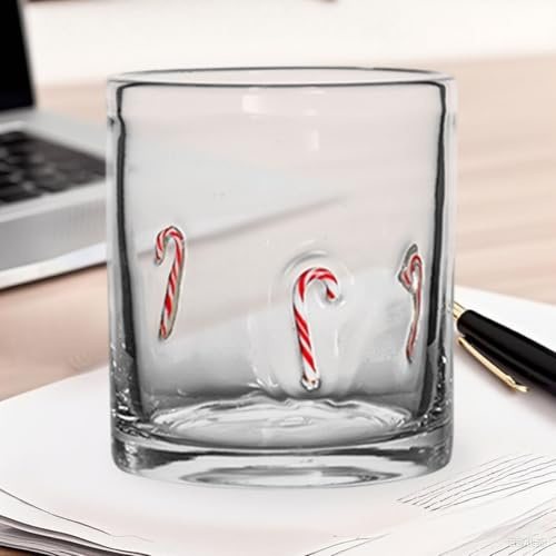 TYUIOP Weihnachtsglas mit Schneemann 414ml | Glühweinglas & Weinglas für Weihnachtsmarkt | 1er Set aus stabilem Glas | Spülmaschinenfest (A)