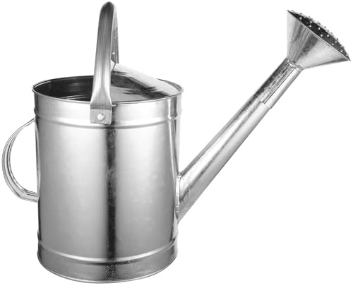 Homoyoyo Regadera para Plantas de Interior de 5 litros Boquilla Larga Cuerpo de Hierro Inoxidable Grueso Mango Metálico Ergonómico para Jardín y Macetas Adecuado para Riego Casa y