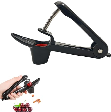 Cherry Stoner Remover,Cherry Pitter Olive,Cherry Pitter Tool Pit Remover,Pip Removal,Fruit Cutter Grape,Olive Puller Splitter,Stainless Steel Rod for Dates Cherries Olives,Manual Pip Pitting Device