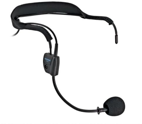 Shure WH20 Dynamic Headset Microphone (Wired) - Rugged, Lightweight, Secure Fit for Active Mic Users, Perfect for Instructors/Musicians, 3-pin Male XLR Connector with Detachable Belt Clip (WH20XLR)