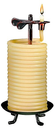 Candle by the Hour 80-Hour Vertical Candle, Eco-Friendly Natural Beeswax with Cotton Wick