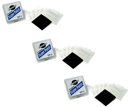 Park Tool GP-2 Pre-Glued Super Patch Puncture Repair Kits (Pack of 3)
