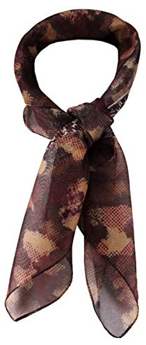 TigerTie Damen Chiffon Nickituch Halstuch gemustert - Größe 58 x 58 cm