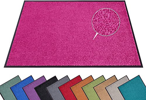 Hanse Home Fußmatte (S-XXL) 40x60cm – 12 Farben – Fussmatte Outdoor Schmutzfangmatte Türmatte Waschbar & Wetterfest rutschfest für Eingangsbereich & Außenbereich – Himbeerrot