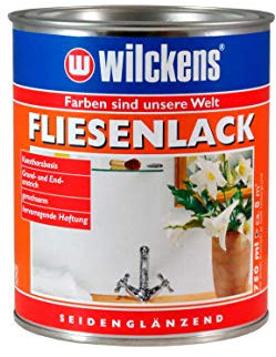 Wilckens Fliesenlack seidenglänzend weiß 750 ml Lack Lackfarbe Renovierungsanstrich
