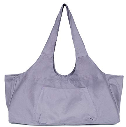 Reißverschluss Yogamatte Tasche Groß, Große Kapazität für Frauen und Männer, Tragbare Leinwand Yoga Tasche All-in-One Yoga Matte Tasche mit Taschen