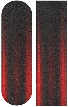 LDIYEU Schwarz Rot Skateboard Griptape rutschfest Selbstklebend Longboard Griptapes Aufkleber Griffband 33X 9(1pcs)
