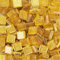 200g Tessere Mosaico Piastrelle Mosaico Vetro, Quadrata Pezzi di Vetro,Cristallo Glitterato Tessere per Mosaico Piastrelle Assortite per ​Lavori Artigianali,Decorazioni,1x1cm(Oro)