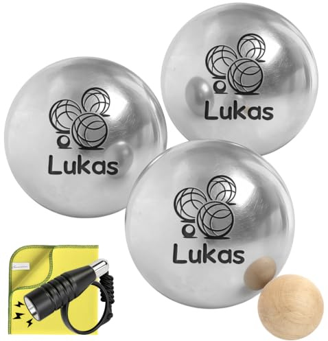 KDO MAGIC - Boule de pétanque personnalisée - Triplette 550g gravée - Pétanque Personnalisable - Lot de 3 Boules et 1 cochonnet - Idée Cadeau fête des pères (Modèle Triplette)