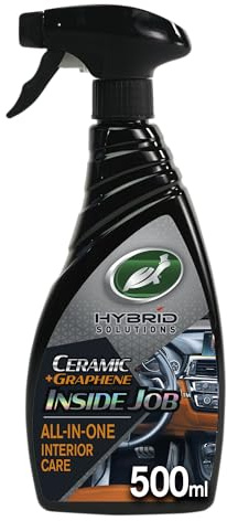 Turtle Wax Hybrid Solutions Inside Job, All Purpose Ceramic Interior Car Cleaner and Protectant, 500 ml, Cleans, Deodorises and Protects Leather Car Seats, Vinyl Rubber and Plastic, Fresh Scent