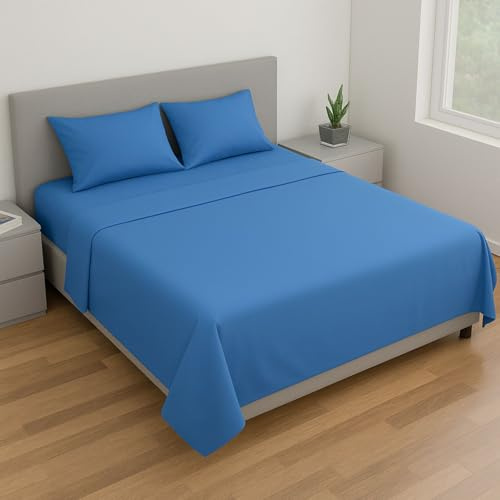 Leonardo Home - completo matrimoniale da Letto in cotone - compreso nel completo 1 lenzuolo - 2 federe per cuscini standard - 1 sotto con angoli