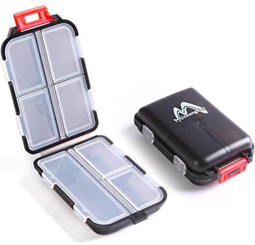 2PS Weekly Pill Organizer Small Folding Box 7 Day BPA-Free Daily Pill Container Foldable Travel Pill Case with Lock Pill Holder， Medicine Organizer for Purse Pocket to Store Vitamin Etc (Black)