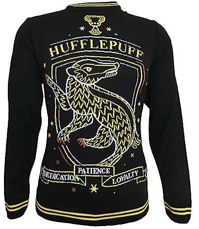 HARRY POTTER Sweatshirt Christmas Jumper Hufflepuff (M)