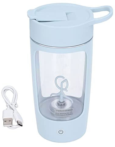 MISETA Original Shaker Bottle, Electric Shaker Bottle 650mL Portable Blue Powder Mixer Cup for Home Office